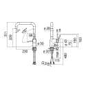 NOBILI MANIA SINGLE LEVER SINK MIXER TAP H 311 MM