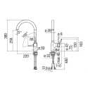 NOBILI MANIA SINGLE LEVER SINK MIXER TAP H 380 MM