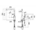 NOBILI MANIA SINGLE LEVER SINK MIXER TAP PULL-OUT SINGLE-JET SHOWER