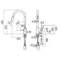 NOBILI MANIA SINGLE LEVER SINK MIXER TAP PULL-OUT 2 JET HAND SHOWER
