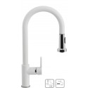 SCHOCK AQUAALTO SINGLE LEVER SINK MIXER TAP WITH PULL OUT SPRAY WHI...