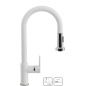 SCHOCK AQUAALTO SINGLE LEVER SINK MIXER TAP WITH PULL OUT SPRAY WHITE