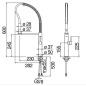 NOBILI ACQUERELLI GRIFO MONOCOMANDO PARA FREGADERO DUCHA DE MANO CON 2 CHORROS ORIENTABLE