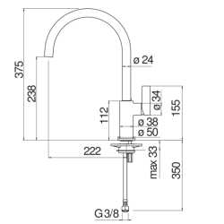 NOBILI FLAG SINGLE LEVER SINK MIXER TAP
