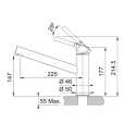 FRANKE ORBIT GRIFO MONOCOMANDO PARA FREGADERO CROMO/OYSTER