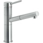 NOBILI SNOW SINGLE LEVER SINK MIXER TAP WITH PULL OUT SPRAY STAINLESS STEEL