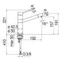 NOBILI SNOW SINGLE LEVER SINK MIXER TAP STAINLESS STEEL