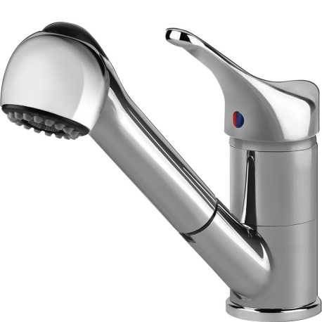 SMEG MD10CR3 EINHAND SPÜLTISCHMISCHER MIT VERSTELLBARER BRAUSE CHROM