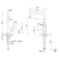 SMEG MI3CR EINHAND SPÜLTISCHMISCHER CHROM