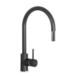 SCHOCK AQUASTAR MISCELATORE MONOCOMANDO CON DOCCETTA ESTRAIBILE ANTRACITE