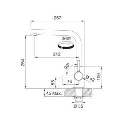 FRANKE LINA L SINGLE LEVER SINK MIXER TAP CHROME