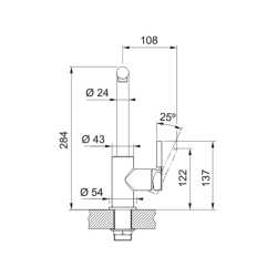 FRANKE LINA L SINGLE LEVER SINK MIXER TAP CHROME
