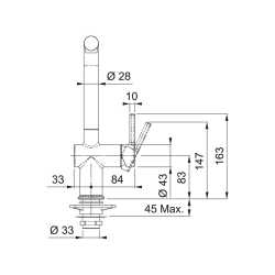 FRANKE ACTIVE SINGLE LEVER SINK MIXER TAP WITH DOUBLE JET HAND SHOWER CHROME