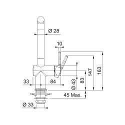FRANKE ACTIVE SINGLE LEVER SINK MIXER TAP CHROME