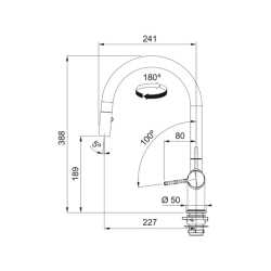 FRANKE ACTIVE J ROBINET MITIGEUR MONOCOMMANDE AVEC DOUCHETTE DOUBLE JETS CHROME