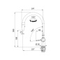FRANKE ACTIVE J MISCELATORE CUCINA MONOCOMANDO CON DOCCETTA ORIENTABILE DOPPIOGETTO CROMO