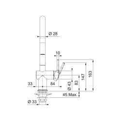 FRANKE ACTIVE J MISCELATORE CUCINA MONOCOMANDO CON DOCCETTA ORIENTABILE DOPPIOGETTO CROMO