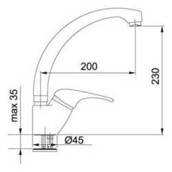 FRANKE SMERALDO SINGLE LEVER SINK MIXER TAP CHROME
