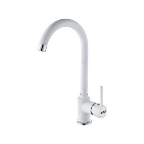 FRANKE POLA SINGLE LEVER SINK MIXER TAP WHITE