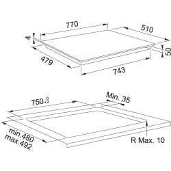 TABLE DE CUISSON INDUCTION FRANKE SMART FSM 804 77 CM