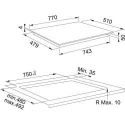 FRANKE PIANO COTTURA A INDUZIONE MARIS FMA 804 77 CM