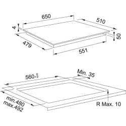FRANKE PIANO COTTURA A INDUZIONE SMART FSM 654 65 CM