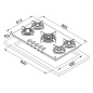 FRANKE MYTHOS STEEL PRO PIANO COTTURA ACCIAIO INOX 90 CM