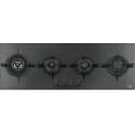FRANKE MYTHOS FHCR 1204 3G TC HE BK C GASKOCHFELD SCHWARZER KRISTALL 120 CM