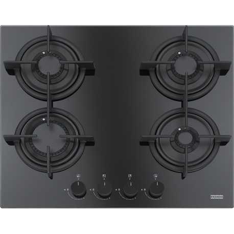FRANKE MYTHOS FHCR 604 4G HE BK C GAS HOB BLACK GLASS 60 CM