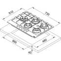FRANKE MARIS FHMA 755 GAS HOB 73 CM