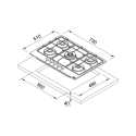 FRANKE SMART FHSM 755 4G DC GASKOCHFELD 73 CM