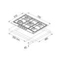 FRANKE COUNTRY FCH 755 GAS HOB 75 CM