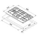FRANKE SMART 900 GAS HOB STAINLESS STEEL 90 CM