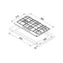 FRANKE SMART 900 GAS HOB OATMEAL 90 CM