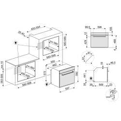 SMEG SFP6401TB PYROLYSE EINBAUBACKOFEN SCHWARZGLAS DESIGNLINIE SELEZIONE