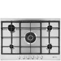 SMEG P272XGH GAS HOB CUCINA AESTHETIC STAINLESS STEEL BASE 72 CM