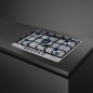 SMEG P272XGH GAS HOB CUCINA AESTHETIC STAINLESS STEEL BASE 72 CM