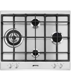 SMEG P261XGH GAS HOB CUCINA AESTHETIC STAINLESS STEEL BASE 60 CM