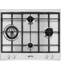 SMEG P261XGH GAS HOB CUCINA AESTHETIC STAINLESS STEEL BASE 60 CM
