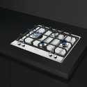 SMEG P261XGH GAS HOB CUCINA AESTHETIC STAINLESS STEEL BASE 60 CM