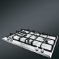 SMEG P261XGH GAS HOB CUCINA AESTHETIC STAINLESS STEEL BASE 60 CM