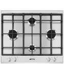 SMEG P260XGH GAS HOB CUCINA AESTHETIC STAINLESS STEEL BASE 60 CM
