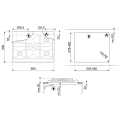 SMEG SRV876AVOGH2 GAS HOB AESTHETIC COLONIALE OATMEAL 70 CM
