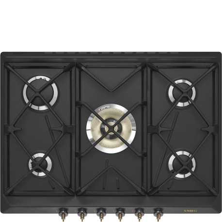 SMEG SRV876AOGH GAS HOB AESTHETIC COLONIALE ANTHRACITE 70 CM
