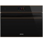 SMEG SO4606WAPNR EINBAU KOMPAKT-MIKROWELLEN BACKOFEN DESIGNLINIEN DOLCE STIL NOVO WI-FI H 45 CM