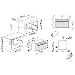 SMEG SO4606WAPNR FORNO COMBINATO MICROONDE  H 45 CM