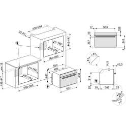 SMEG SO4604S4PNR FORNO COMBINATO VAPORE H 45 CM