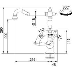 FRANKE OLD ENGLAND SINGLE LEVER SINK MIXER TAP BRONZE |FAB Appliances