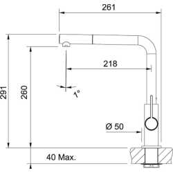 FRANKE NEPTUNE EVO GRIFO MONOCOMANDO PARA FREGADERO CROMO