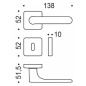 COLOMBO DESIGN DOOR HANDLES PAIR ONEQ MOOD COLLECTION MADE IN ITALY